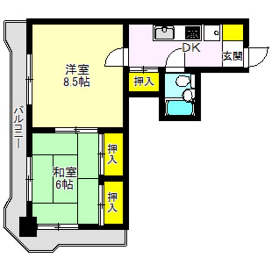 ＮＯＡマンションの物件間取画像