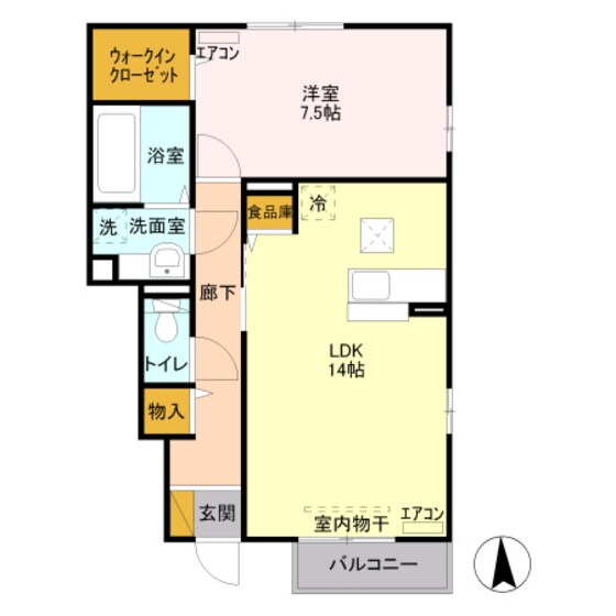 サンクブランシュの物件間取画像