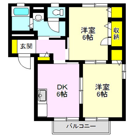 コモンマロウ上中居　Ｂ棟の物件間取画像