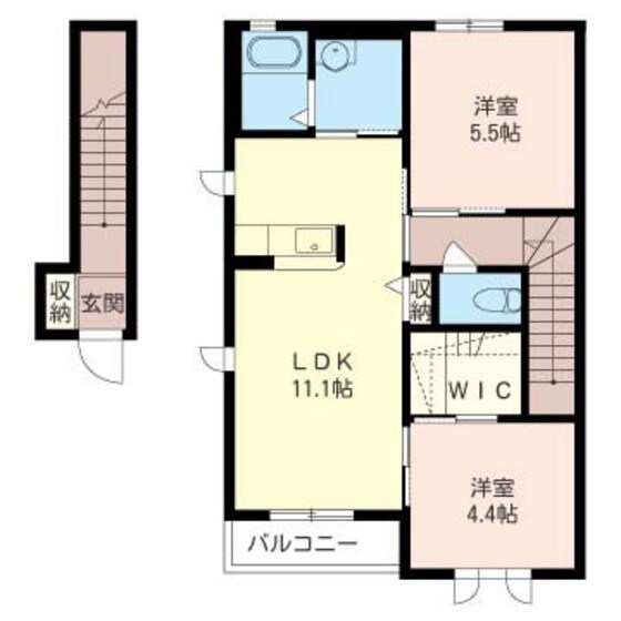 ビエントＡ・Ｂの物件間取画像