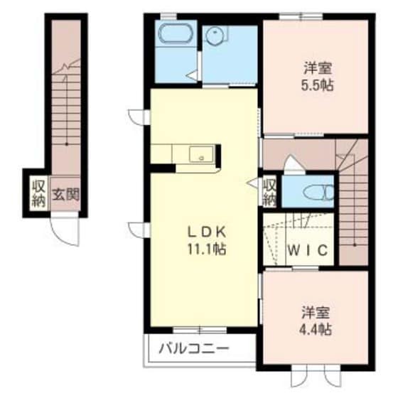 ビエントＡ・Ｂの物件間取画像