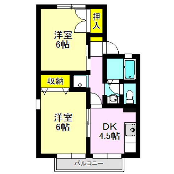 ウェルフィールドＡの物件間取画像