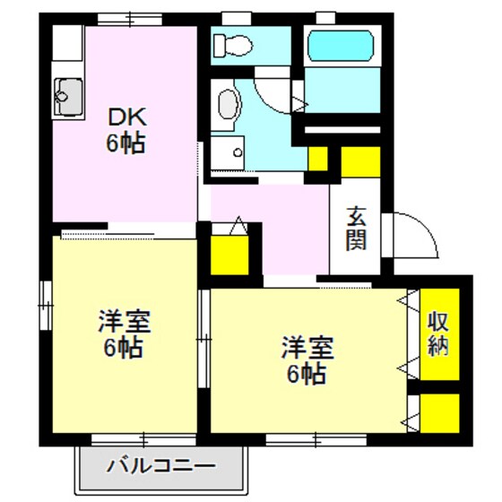 コモンマロウ上中居　Ｄ棟の物件間取画像