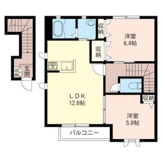 ＢＷドミールの物件間取画像