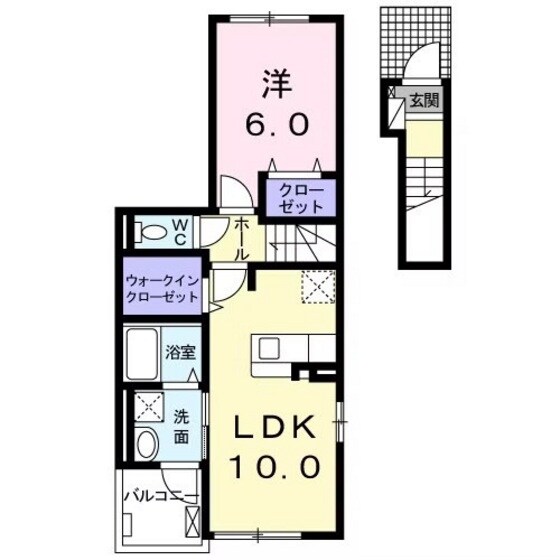 クラール　島野　Ｂの物件間取画像