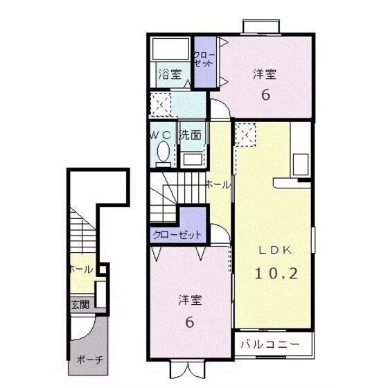 ノースヴィレッジⅡ・Ｂの物件間取画像