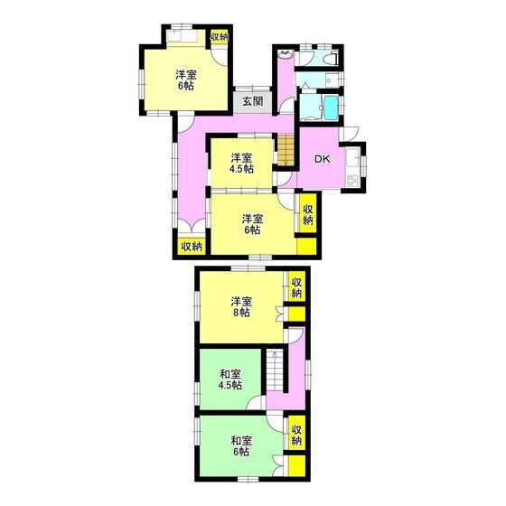 新町駅 徒歩6分 1階の物件間取画像