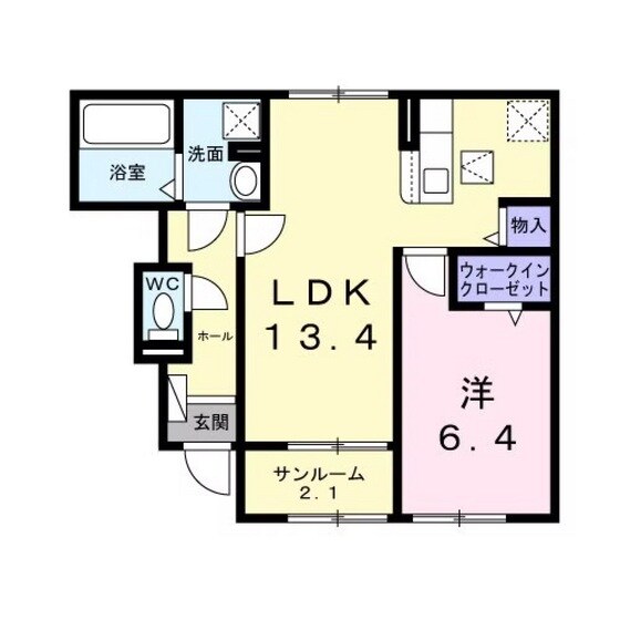 プリムラＡの物件間取画像