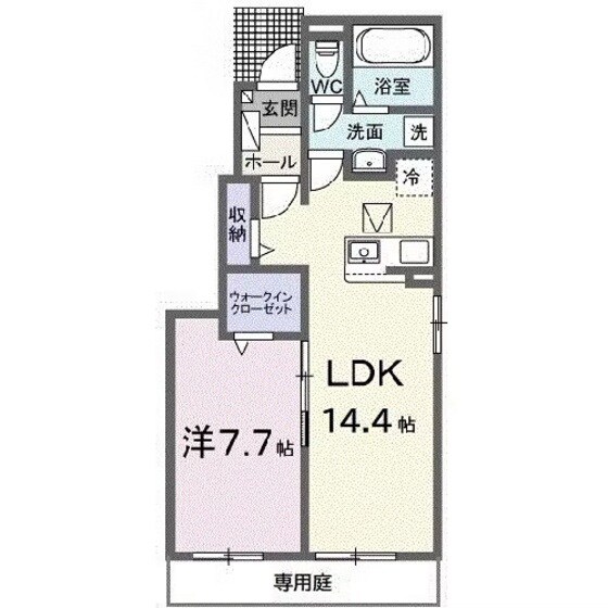 クレイドル下斎田Ｃの物件間取画像