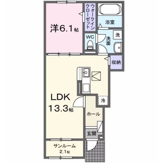カメリア　板井　Ｂの物件間取画像