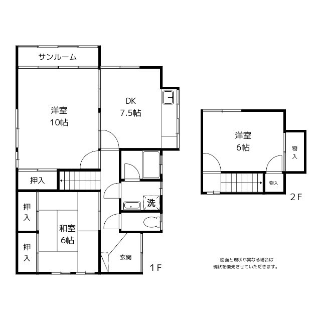 中市貸家Ⅱの物件間取画像