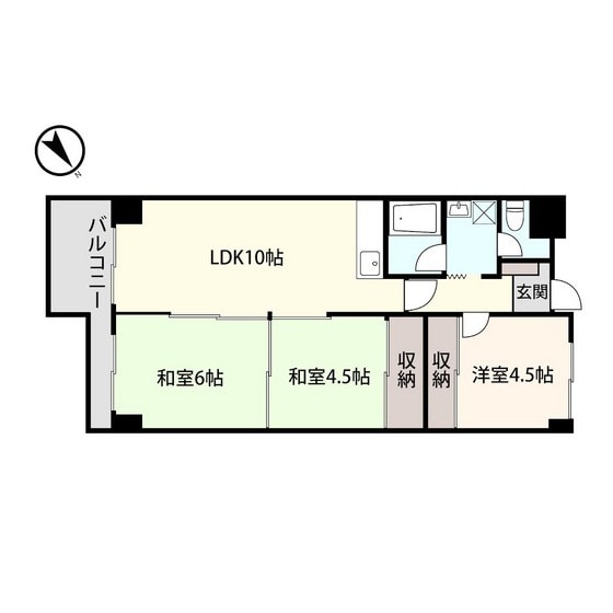 アシスト第８富山マンションの物件間取画像