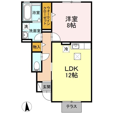 セジュール桜井　Ａの物件間取画像