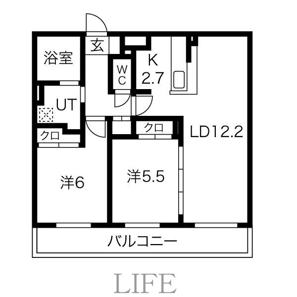 レジデンス白石中央Ⅰの物件間取画像