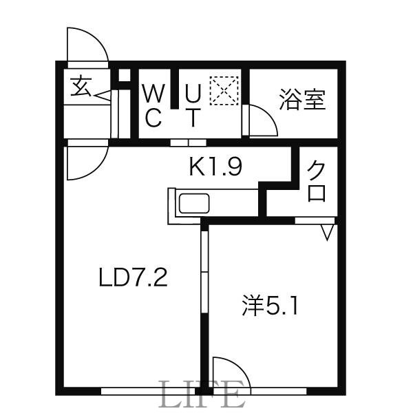 Aqua Garden平岸EASTの物件間取画像