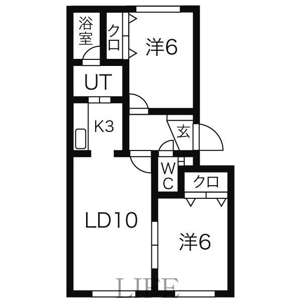 コータス月寒東の物件間取画像