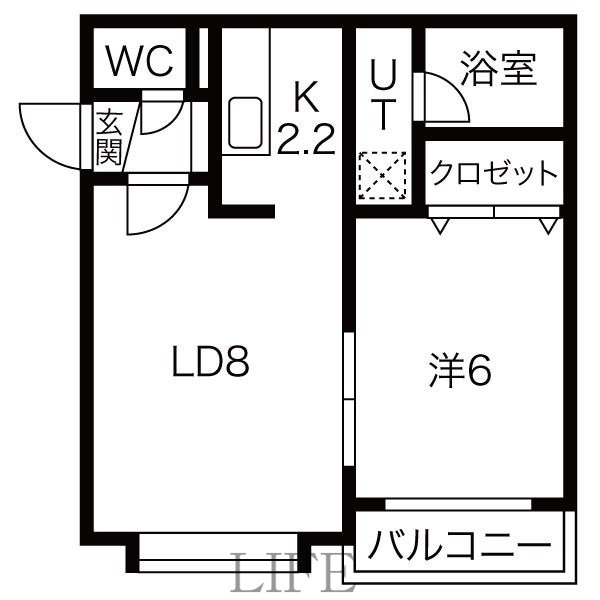 大谷地駅 徒歩10分 1階の物件間取画像