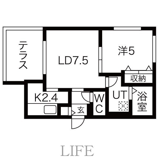 ブランシャール平岸駅前WESTの物件間取画像