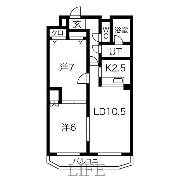 リリーコート平岸の物件間取画像