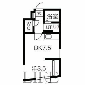 南郷１８丁目駅 徒歩4分 1階の物件間取画像