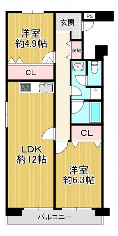 クレストコートあかしあの物件間取画像