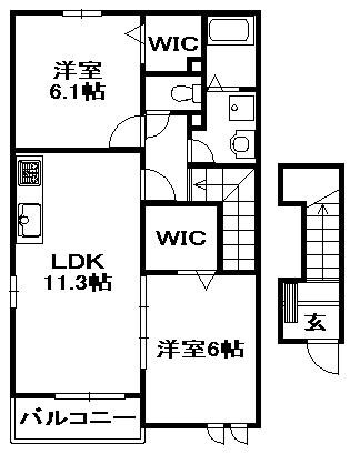 レジデンス藤原台の物件間取画像