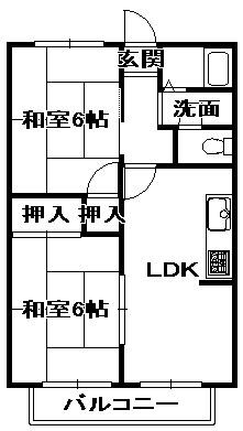 鹿の子台ハイツＡ棟の物件間取画像