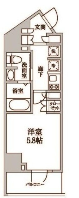 レジディア中延Ⅱの物件間取画像