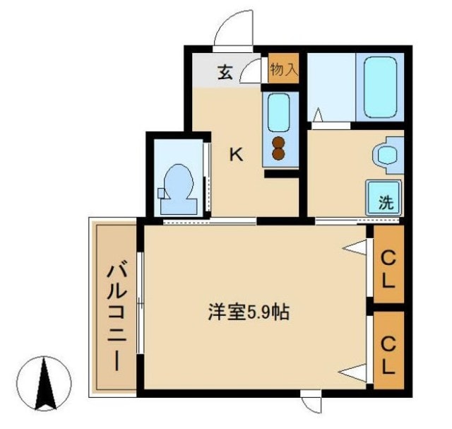 ファヴォ―レ五反田の物件間取画像