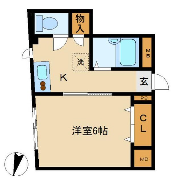 蓮沼駅 徒歩4分 1階の物件間取画像