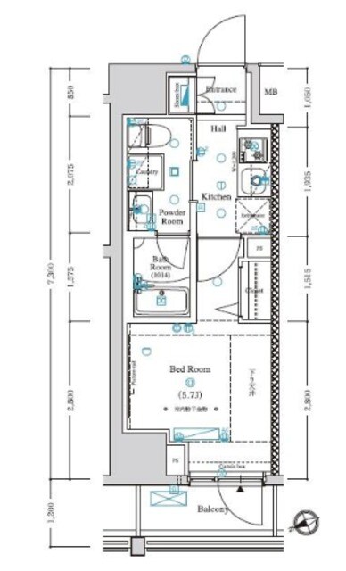 目黒駅 徒歩10分 7階の物件間取画像