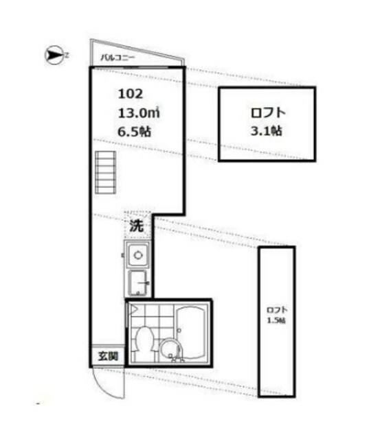 大井町駅 徒歩10分 1階の物件間取画像