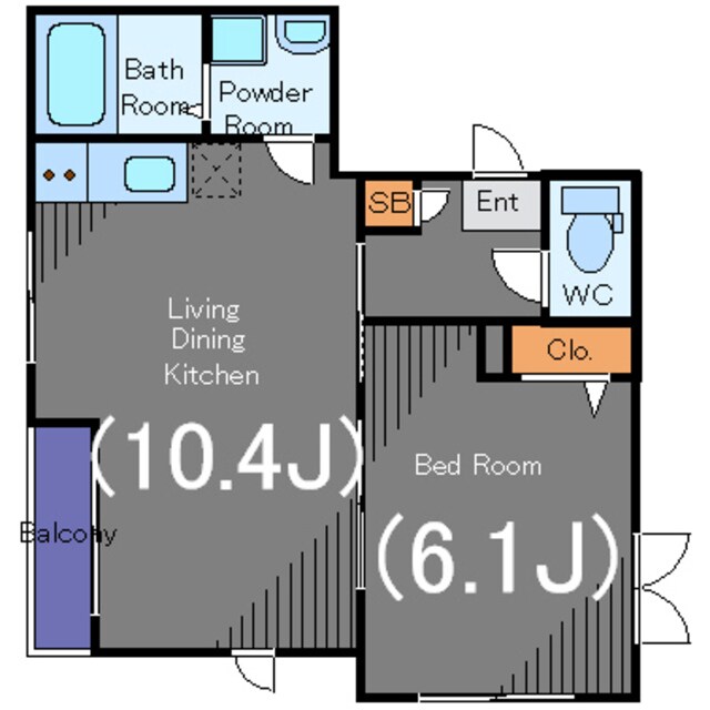 エスポワール東大井の物件間取画像