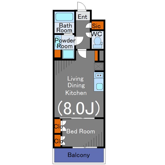 オープンブルーム溝の口の物件間取画像