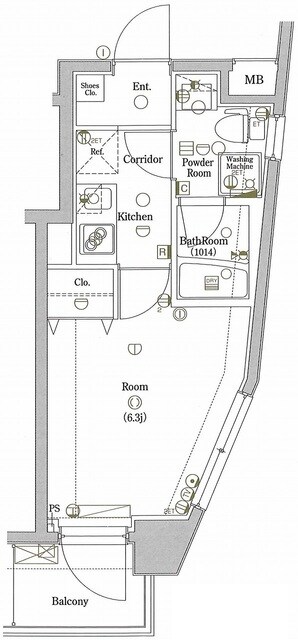 エルフラット板橋区役所前の物件間取画像