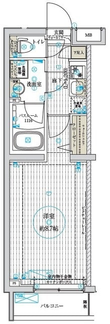 ベルグレードNFの物件間取画像