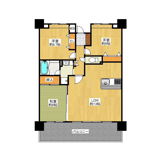 アンピール吉塚の物件間取画像