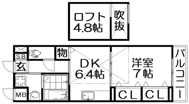 アベリア高倉の物件間取画像