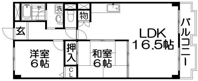 サンハイツ寝屋川の物件間取画像