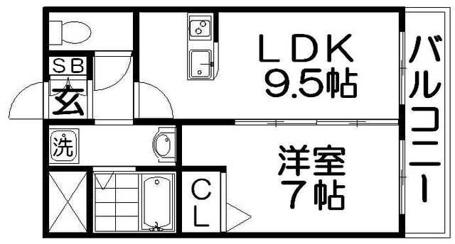 グランパシフィック萱島の物件間取画像