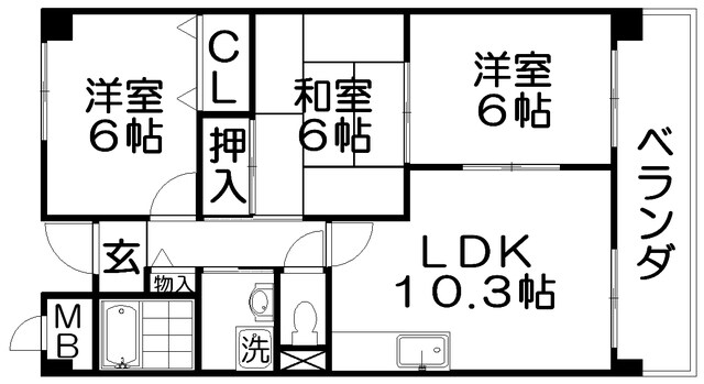 ラフィネ星田の物件間取画像