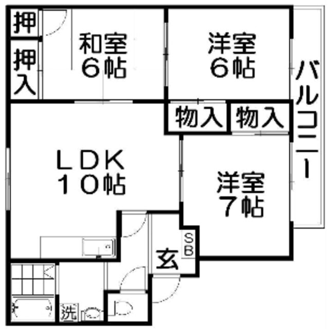 ビューテラス高宮の物件間取画像