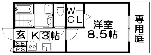 ブルースカイ山宗の物件間取画像