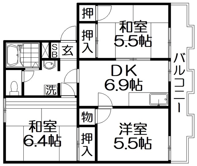 物件間取画像