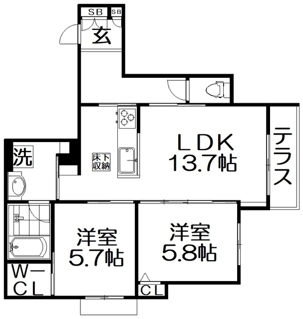 シャーメゾンサザンステージの物件間取画像