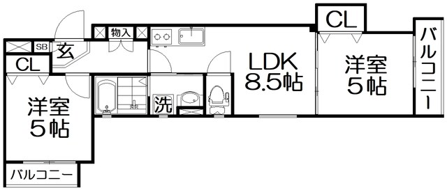 スリール明和Ⅱの物件間取画像