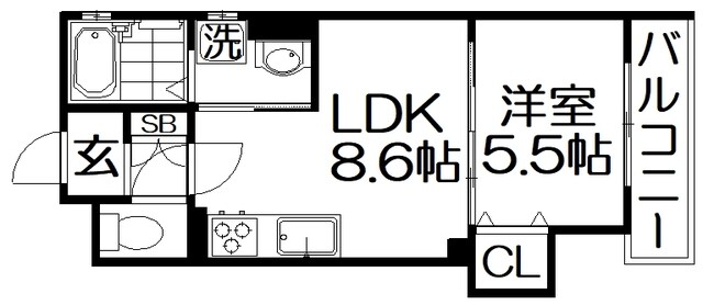 クリエオーレ日之出町の物件間取画像