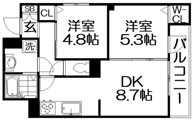 Soleil萱島東の物件間取画像