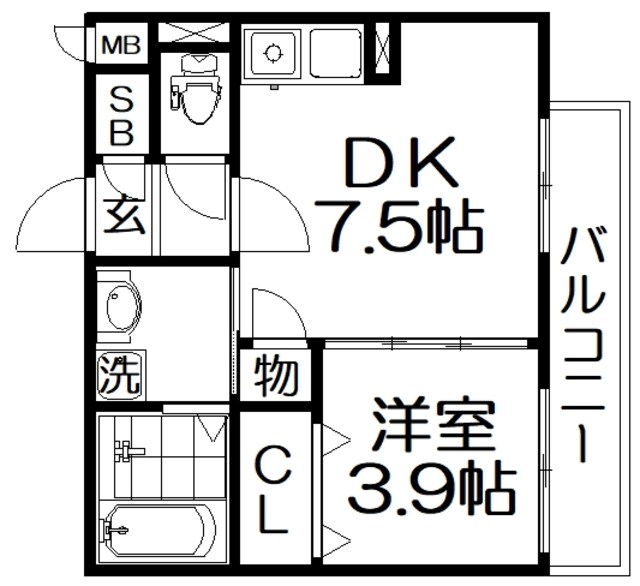 YNレジデンス枚方の物件間取画像