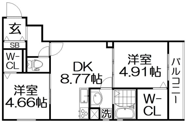 セレニティ出雲町A棟の物件間取画像